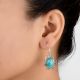 92.5 Sterling Silver Earrings Turquoise Dangle Earrings