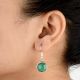 Round Malachite 92.5 Sterling Silver Earrings