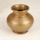 Sturdy Handmade Brass Water Pot with Engraving for Rituals
