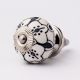 Black Grey Floral Ceramic Knob