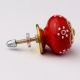 Red Floral Ceramic Knob