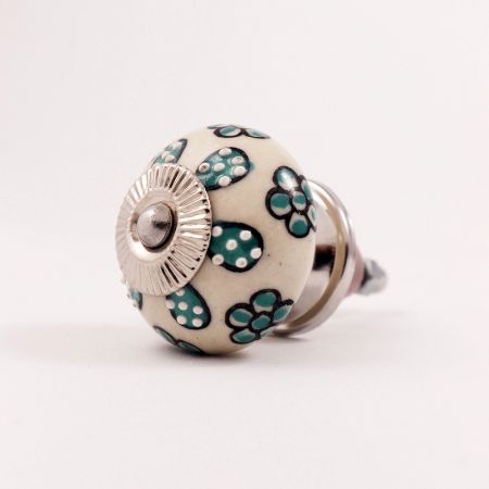 Sea Green Tiny Flower Cabinet Knob