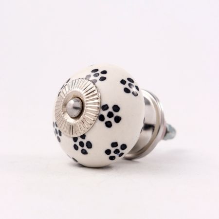 Black Tiny Flower Cabinet Knob