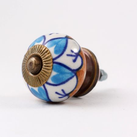 Turquoise Flower Knob