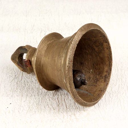 Holy Brown Temple Bell Made of Bell Metal for Rituals