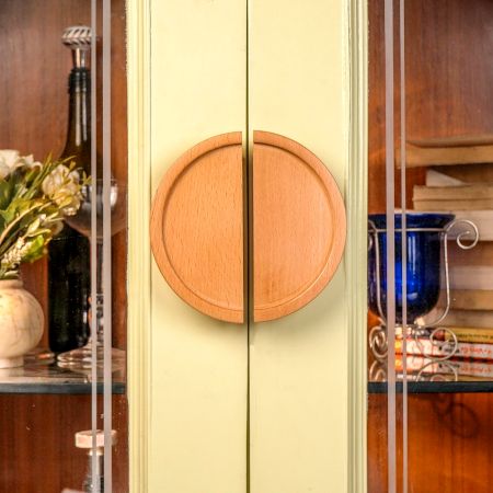 Natural Wooden Door Handles (Large Size) Pack of 2 Pieces