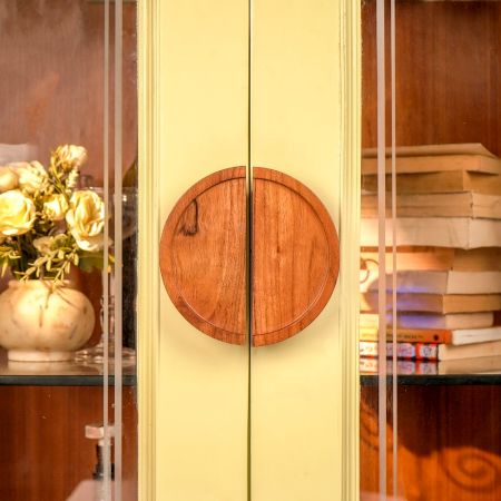 Natural Large Wooden Door Handles 2 Pieces
