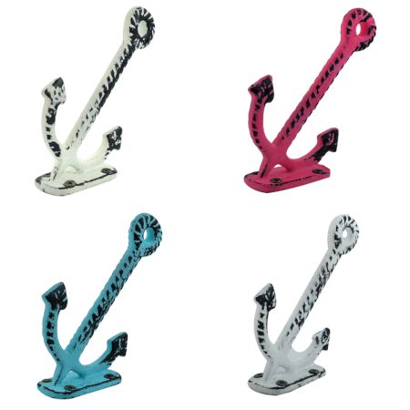 Modern Anchor Distressed Iron Hooks