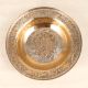 Beautiful Shiny Vintage Brass Plate with Engraving in Kashmiri Art