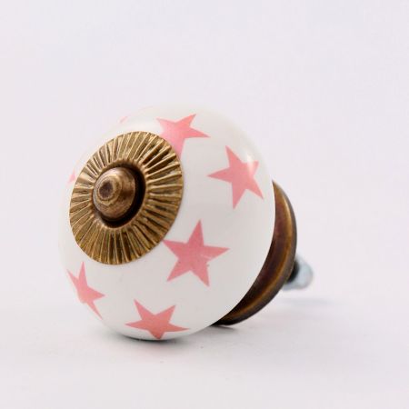 Pink Star Drawer Knob