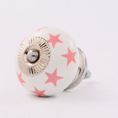 Pink Star Drawer Knob