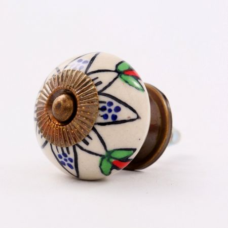 Black Flower Ceramic Cabinet Knob Online