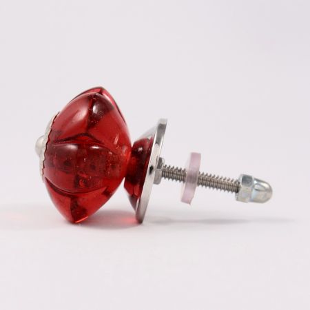 Queen Pink Melon Glass Cabinet Knob