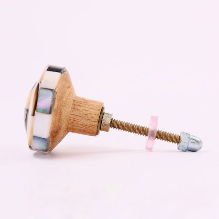 Mixed Shell Wooden Football Pattern Drawer Knobs Online