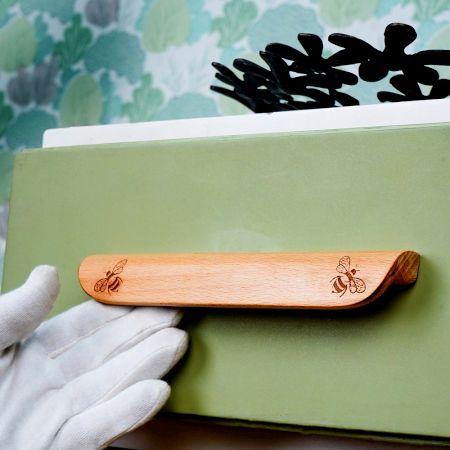 Natural Wooden Bee Door Handles