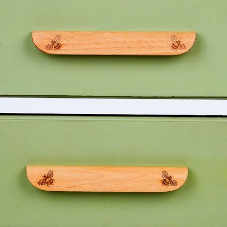 Natural Wooden Bee Door Handles