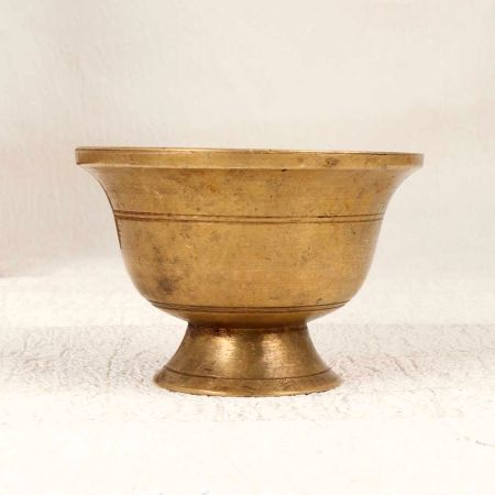South Indian Brass Kumkum Tilak Cup for Home Decor