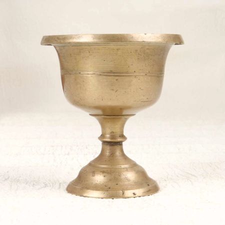 Vintage Brass Holy Cup for Prayer in Brown Finish