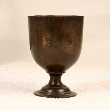 English Art Handmade Brass Cup in Brown Finish for Decor