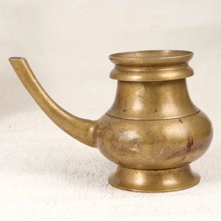 Vintage Handcrafted Holy Water Pot with Spout Made of Finest Brass