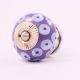 Light Purple Ceramic Floral Cabinet Knob