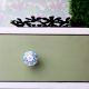 Turquoise Flower Ceramic Drawer Knob Online