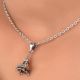 92.5 Sterling Silver Paris Eiffel Tower Pendant Necklace