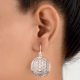 92.5 Sterling Silver Floral Jali New Design Earrings