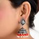 Traditional 92.5 Sterling Silver Earrings  Intricate Carved Jhumkis With Coral And Pearls