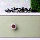 Round Grey Resin And Wood Cabinet knob