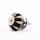 Black Floral Ceramic Cabinet Knob