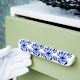 Blue Leaf Floral Ceramic Drawer Handle (Large Size)