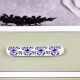 Blue Leaf Floral Ceramic Drawer Handle (Large Size)