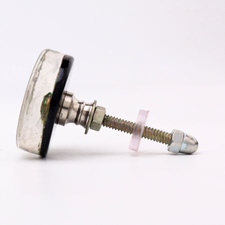 Peacock Feather Flat Glass Drawer Knob