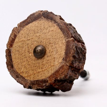 Brown Wooden Round Dresser Knobs
