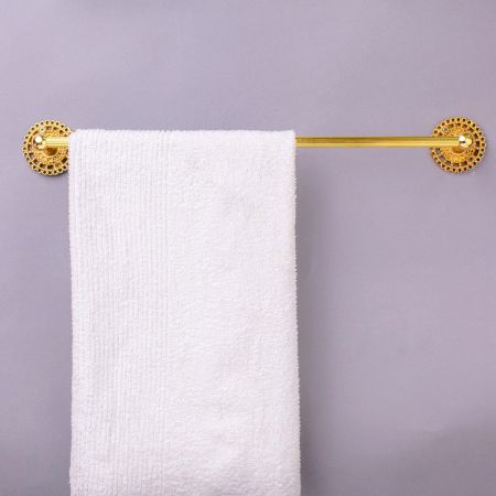 Golden Finish Brass Bathroom Hardware for Decor in Set of 4