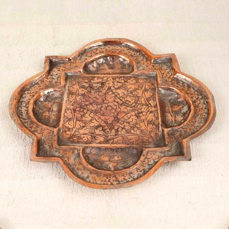 Premium Engraved Copper Tray for Vintage Collection