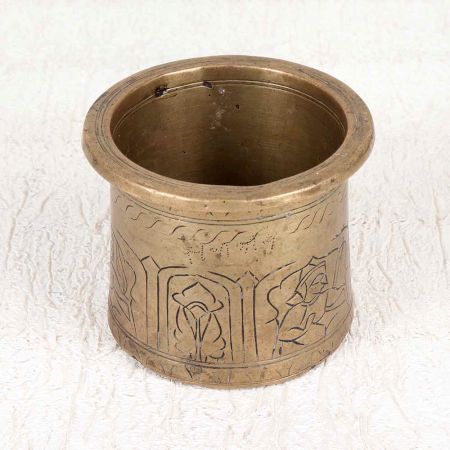 Beautiful Brown Brass Holy Panchpatra Water Pot for Decor