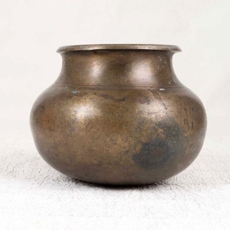 Handcrafted Traditional Brass Holy Water Pot from Northern India