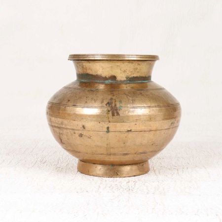 Vintage Finest Brass Holy Water Pot from Bihar for Collection