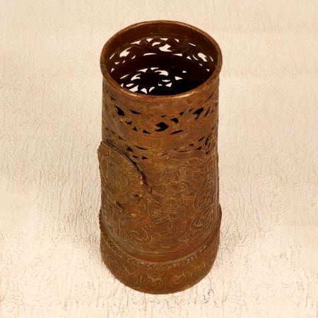 Vintage Brown Finish Pot Made of Finest Brass for Decoration