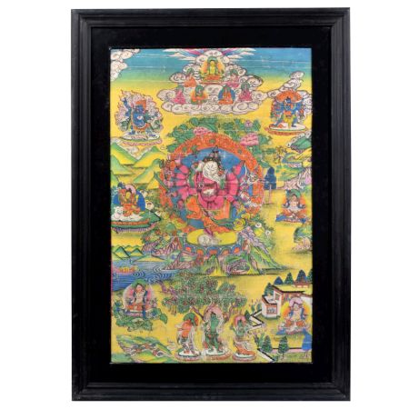 Lord Ganesha Vintage Thangka Painting for Prayer Room