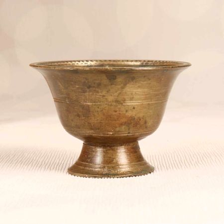 Handcrafted Traditional Brown Kumkum Cup Made of Brass