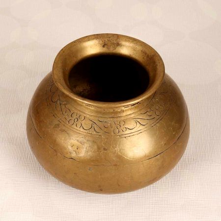 Handcrafted Beautiful Engraved Holy Water Pot Made of Brass