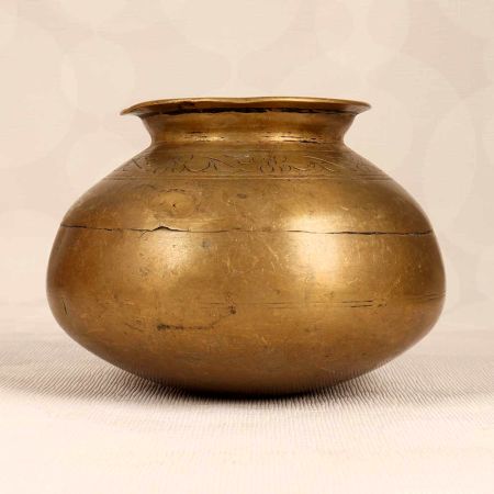 Handcrafted Beautiful Engraved Holy Water Pot Made of Brass