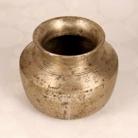 Vintage Finish Handmade Brass Holy Water Pot for Rituals