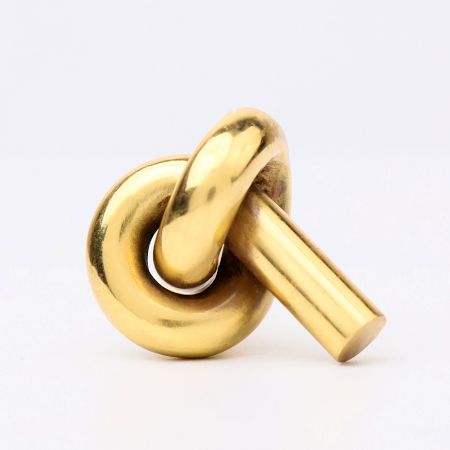 Handmade Solid Golden Brass Knot Cabinet Knob