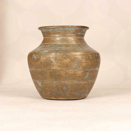 Vintage Brown Finish Holy Water Pot Made of High-Quality Brass