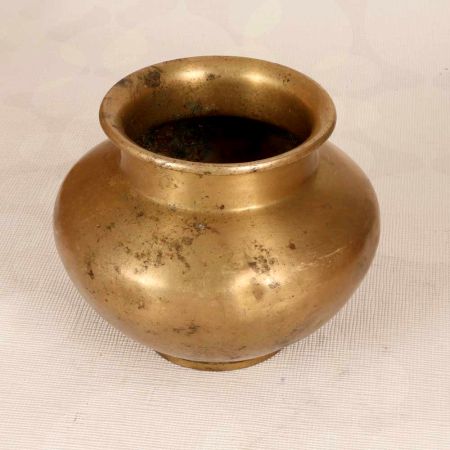 Beautiful Plain Brown Finish Lota Water Pot for Rituals