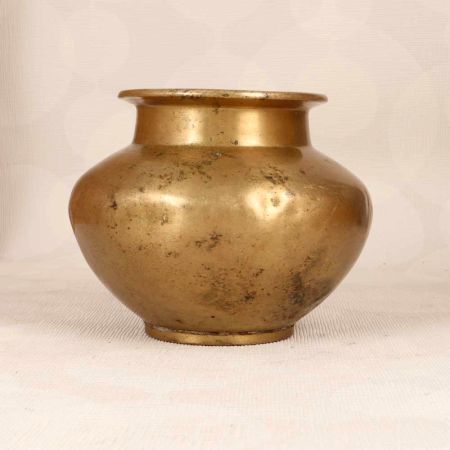 Beautiful Plain Brown Finish Lota Water Pot for Rituals